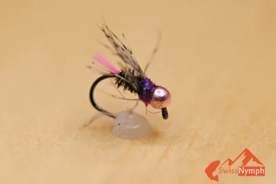 Kontrastreiche Tungsten-Nymphe mit Partridge-Hechel – ideal bei trübem Wasser und vorsichtigen Fischen.