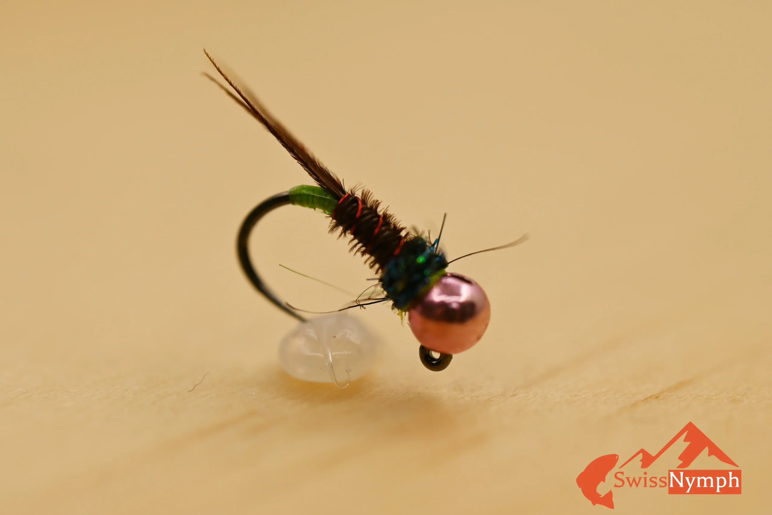 Pheasant Tail – Pink Head - Red butt/brown/red/silver – Bild 2
