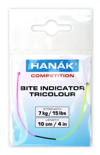 Tricolour Braided Bite Indicator ist ein geflochtener Strike Indicator in Fluo Pink/Schwarz/Fluo Gelb für maximale Sichtbarkeit. Dank Mikroringen an beiden Enden lässt er sich schnell montieren und flexibel mit verschiedenen Vorfächern kombinieren.
