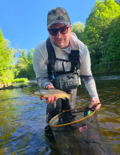 Harald in Aktion. Fliegenfischen in Tschechien